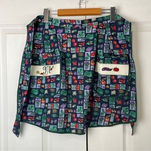 Handmade Vegetable Print Apron